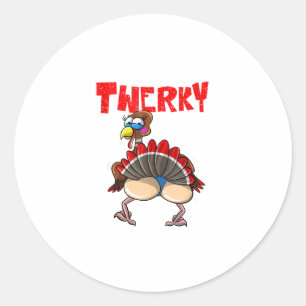 Funny Twerky Dance Cute Love Twerk Dancing Thanksg Classic Round Sticker