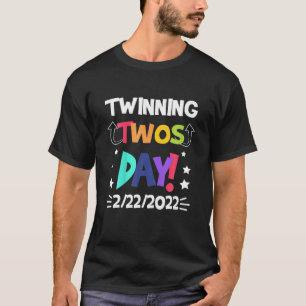 Funny Twinning Happy Twosday Tuesday February 22Nd T-Shirt