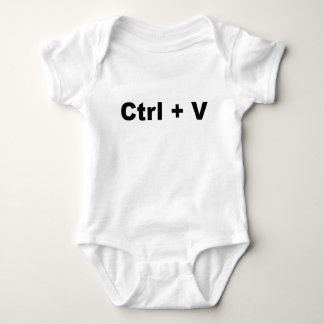 Funny TWINS Design--- Ctrl + V (Paste)  (2 of 2) Baby Bodysuit