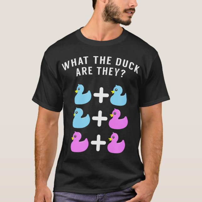 Funny Twins Gender Reveal Shirt - What The Duck Ar (Front)