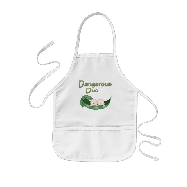 Funny Twins Kids Apron (Front)