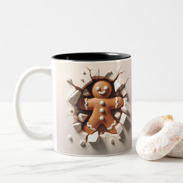 Funny Two-Sided Christmas Mug Gift (With Donut)