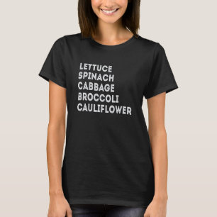 Funny Types Of Vegetable Vegan Vegetarian T-Shirt