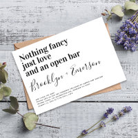 Funny Typography Black White Wedding