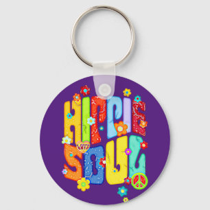 Funny Typography - HIPPIE SOUL 1 Key Ring