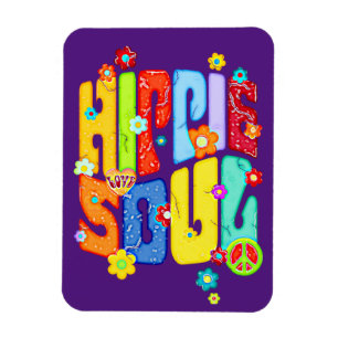 Funny Typography - HIPPIE SOUL 1 Magnet