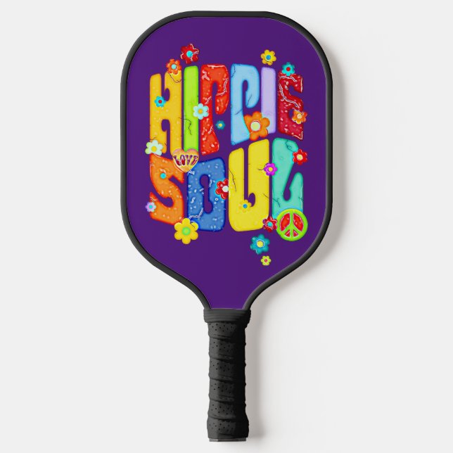 Funny Typography - HIPPIE SOUL 1 Pickleball Paddle (Front)