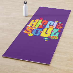 Funny Typography - HIPPIE SOUL 1 Yoga Mat