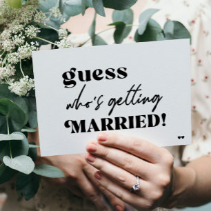 Funny typography modern casual wedding invitation