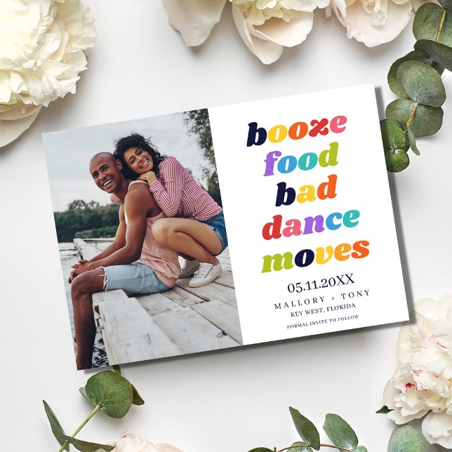 Funny Typography Photo Wedding Save the Date (Funny Typography Photo Wedding Save the Date)