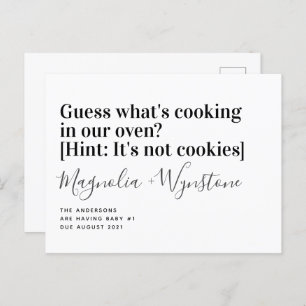 Funny Typography Pregnancy Announcement