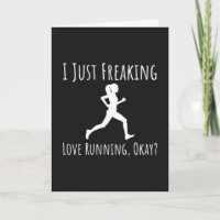 Funny Typography Running Cards Runner Fitness Gym