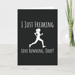 Funny Typography Running Cards Runner Fitness Gym