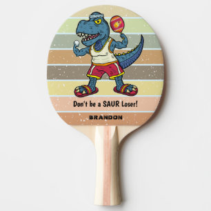Funny Tyrannosaurus Rex Retro Saur Loser Custom Ping Pong Paddle
