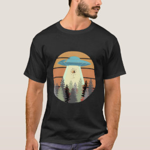 Funny Uap Ufo Alien Abducting Bee Hive Retro Graph T-Shirt