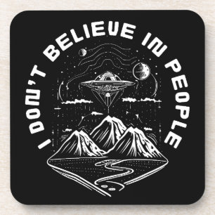 Funny UFO Aliens People Quote Coaster