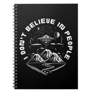 Funny UFO Aliens People Quote Notebook
