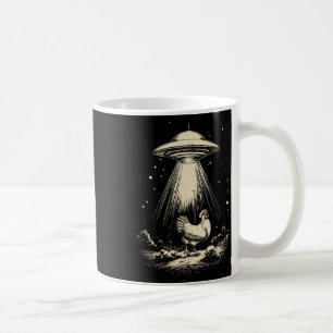 Funny Ufo Chicken Abduction Vintage Alien Beam Chi Coffee Mug