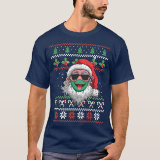 Funny Ugly Chrismas Santa with Mask  T-Shirt