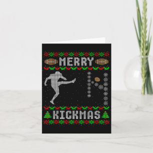Funny Ugly Christmas Football Srt Team Kicker  Card