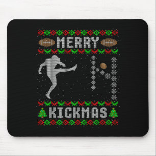 Funny Ugly Christmas Football Srt Team Kicker  Mouse Pad