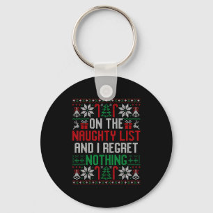 Funny Ugly Christmas I Regret Nothing Xmas Gift Key Ring