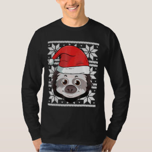 Funny Ugly Christmas Sloth Santa Claus T-Shirt