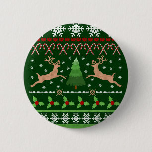 Funny Ugly Christmas Sweater 6 Cm Round Badge