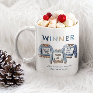 Funny Ugly Christmas Sweater Competition Prize Coffee Mug
