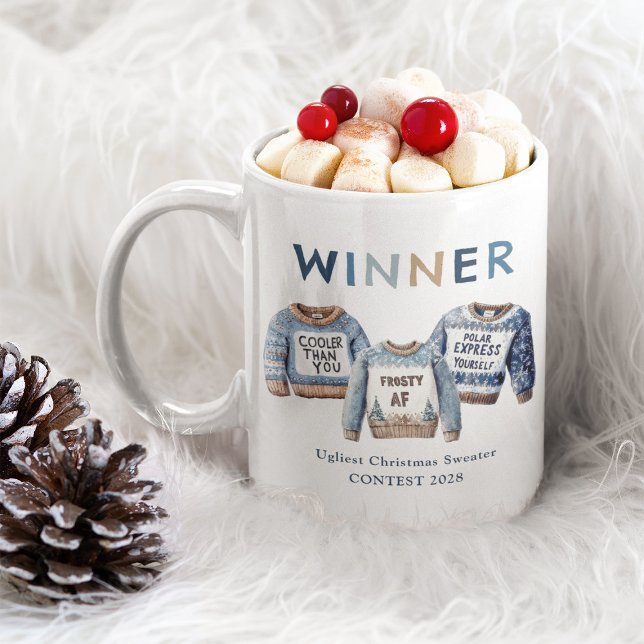 Funny Ugly Christmas Sweater Competition Prize Coffee Mug (Creator Uploaded)