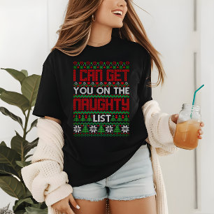 Funny Ugly Christmas Sweater Naughty List Knit