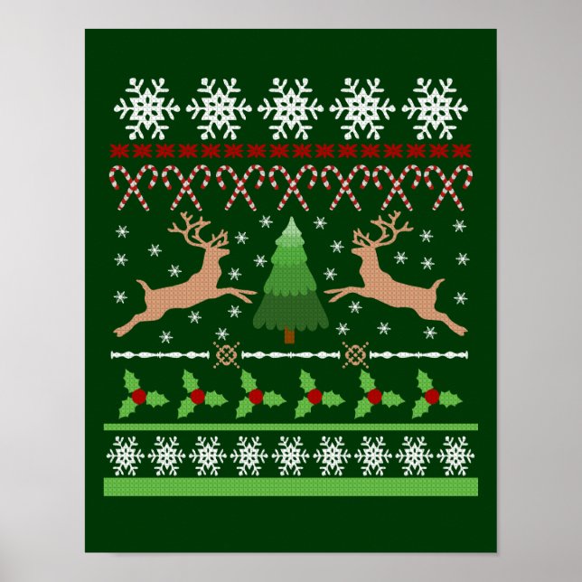 Funny Ugly Christmas Sweater Poster (Front)