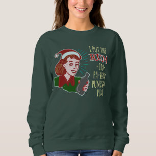 Funny Ugly Christmas Sweater Retro Rum Woman