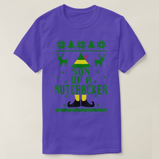 Funny Ugly Christmas Sweater Son Of A Nutcracker  (Design Front)