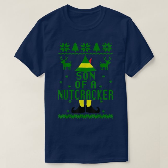 Funny Ugly Christmas Sweater Son Of A Nutcracker  (Design Front)