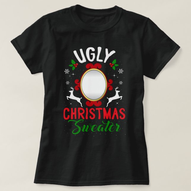 Funny Ugly Christmas Sweater With Mirror  (Design Front)