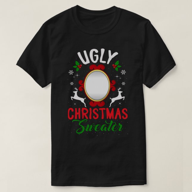 Funny Ugly Christmas Sweater With Mirror Men Women (Design Front)