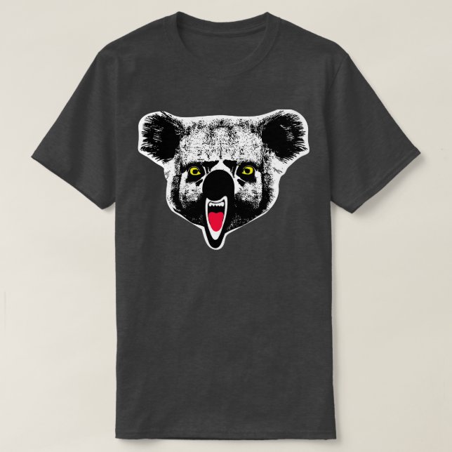 Funny Ugly Frustrated Angy Koala T-Shirt (Design Front)