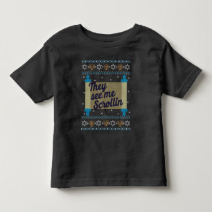 Funny Ugly Hanukkah See Me Scrollin Tee