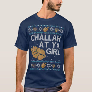 Funny Ugly Hanukkah Sweater Shirt Challah At Ya Gi
