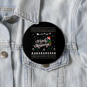 Funny Ugly  Merry Christmas 10 Cm Round Badge