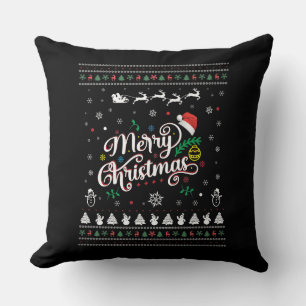 Funny Ugly Merry Christmas Cushion