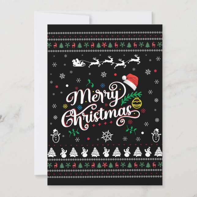 Funny Ugly  Merry Christmas Holiday Card (Front)