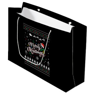 Funny Ugly Merry Christmas Large Gift Bag