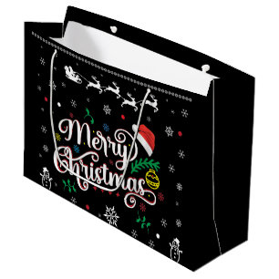 Funny Ugly Merry Christmas Large Gift Bag