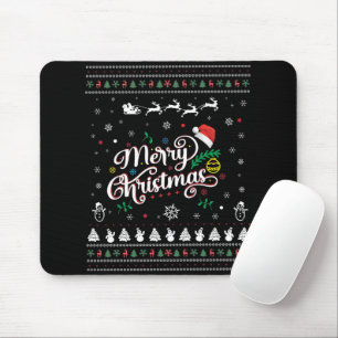 Funny Ugly Merry Christmas Mouse Pad