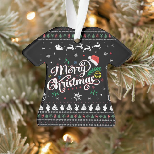 Funny Ugly  Merry Christmas Ornament (Tree)