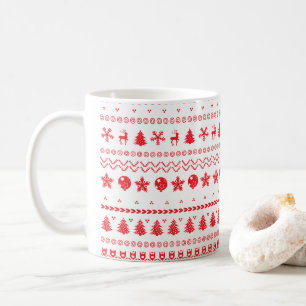 Funny Ugly Merry Christmas pattern Coffee Mug