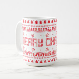Funny Ugly  Merry Christmas pattern Coffee Mug
