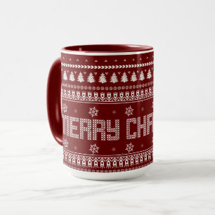 Funny Ugly  Merry Christmas pattern Mug